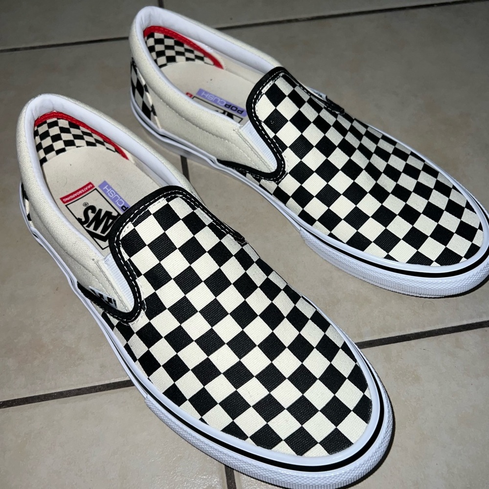 Checkered slip-on Van’s